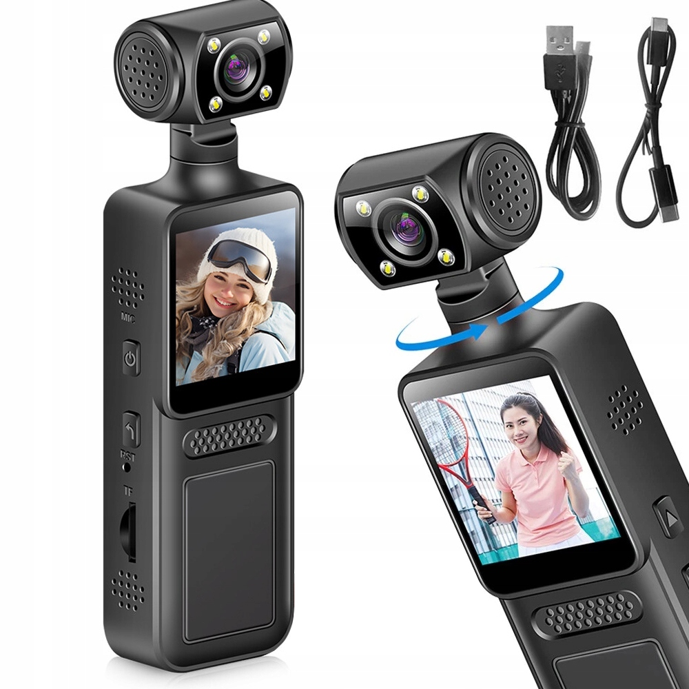 Mini Akční Kamera Klip 180° 4K 30FPS Na Helmu Sportovní Auto Kolo