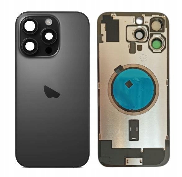 Klapka Plecki Tył iPhone 16 Pro Max Czarny Black Ramką i Magnesami Magsafe