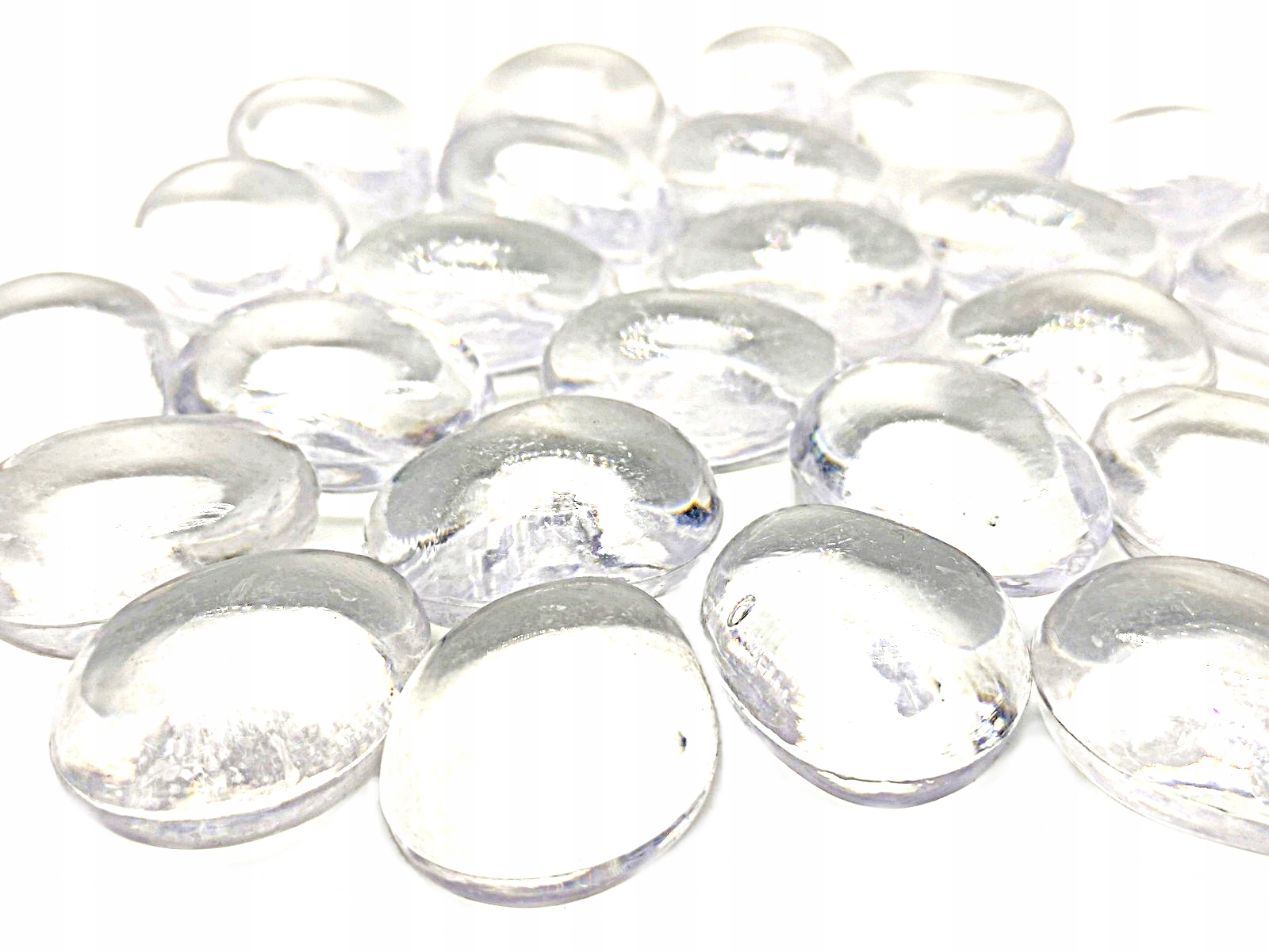 Sklenené Obaly Clear Ozdobný Kameň Bezfarebné Hrášky 300 Gr