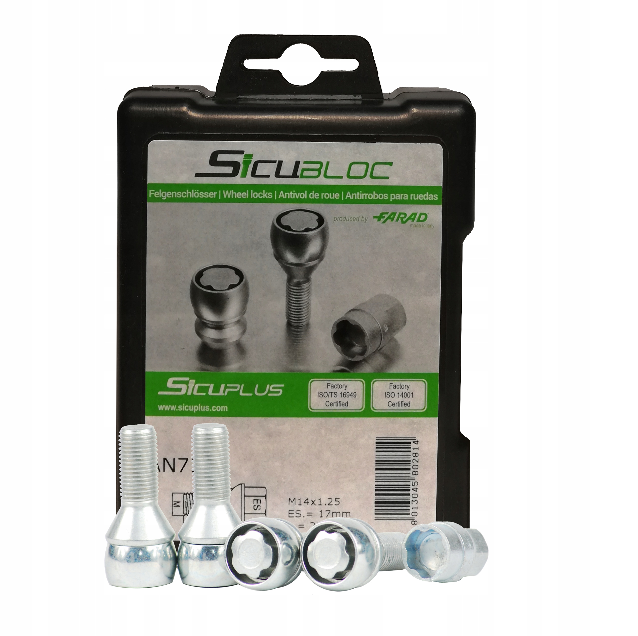 Кріпильні гвинти SICUBLOC 14x1. 25x28 конус