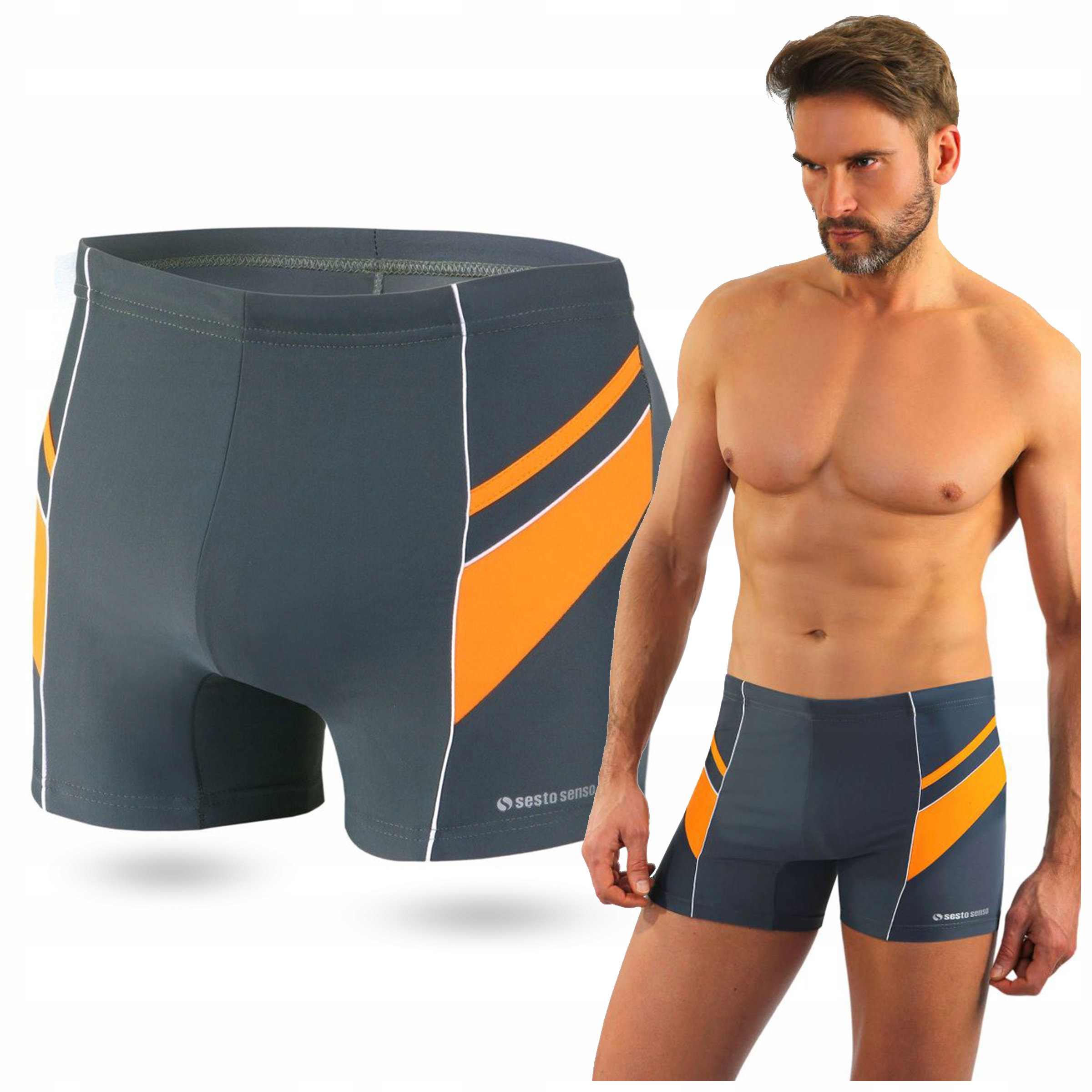 

kąpielówki bokserki Męskie na basen Sesto Senso