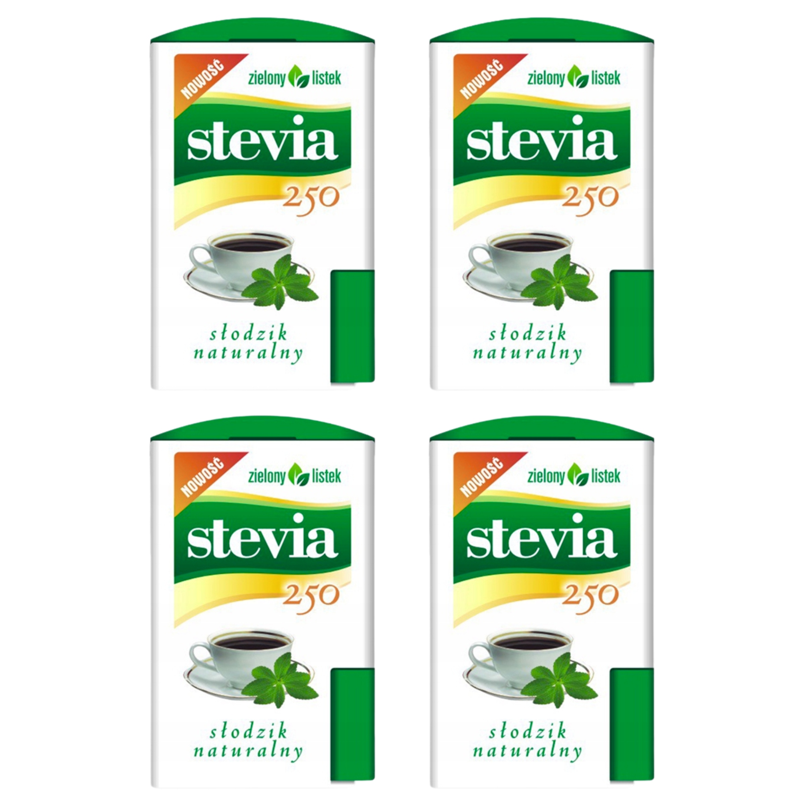 Levně Zielony listek Stevia Sladidlo 250 tabletek x 4 ks