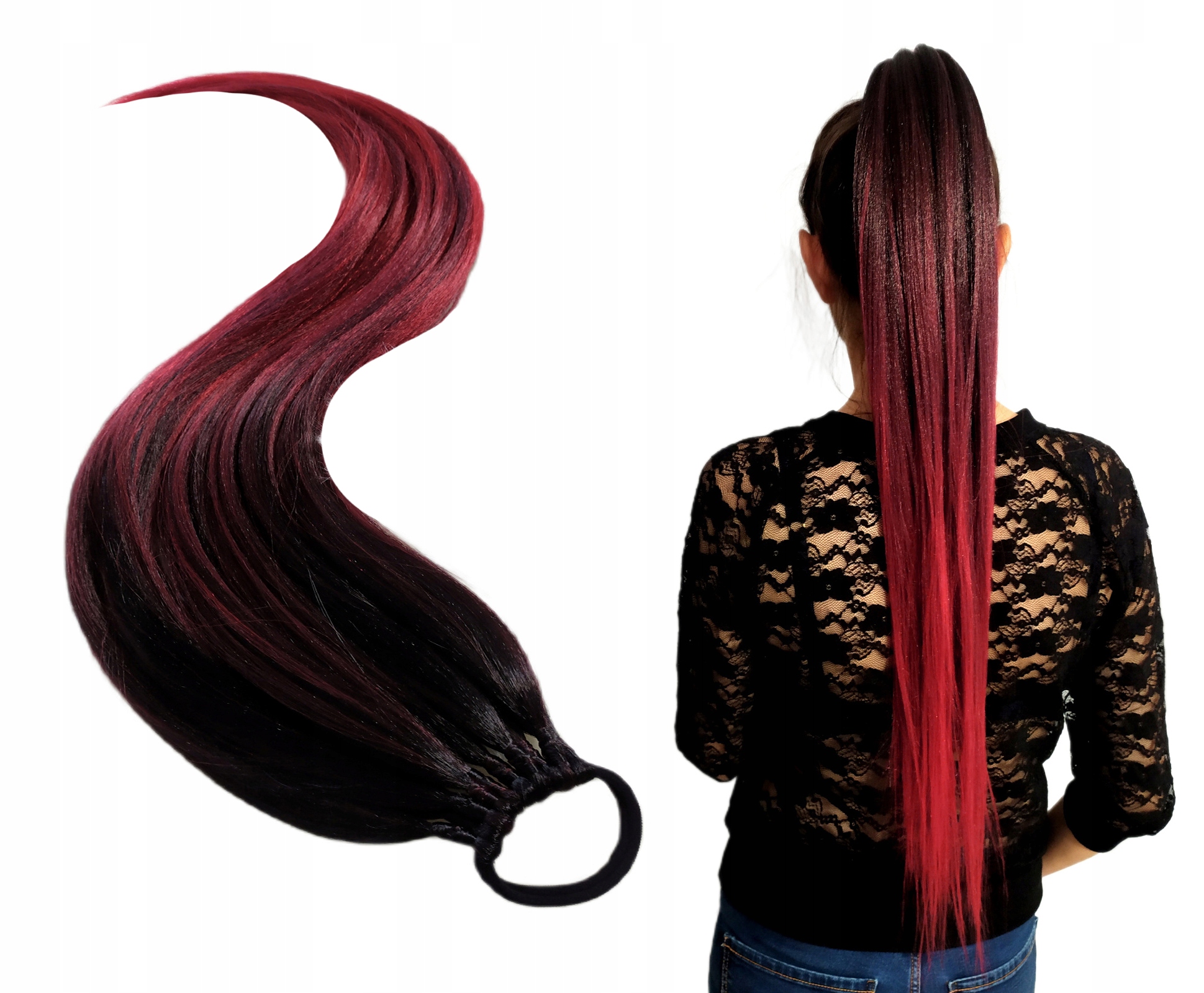 Poník na gumičce, Kuc-Gumka, Příčesek, černá červená, Třešňová Hraběnka, 60 cm