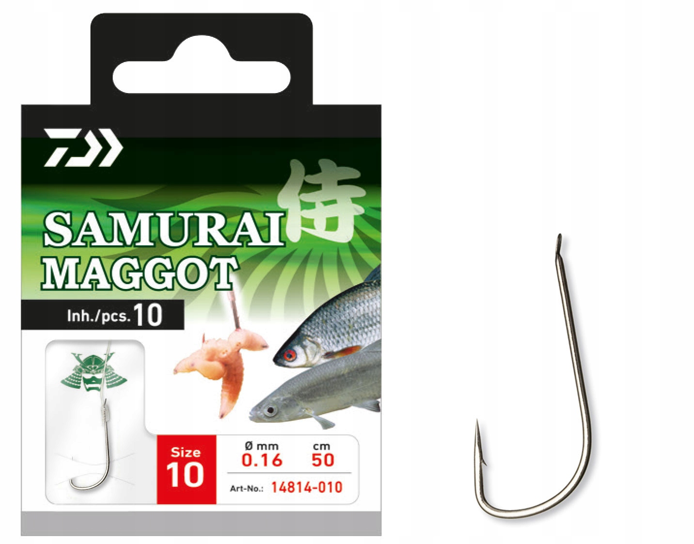 Haki Z Przyponem Daiwa Samurai Maggot Nr.18/10szt