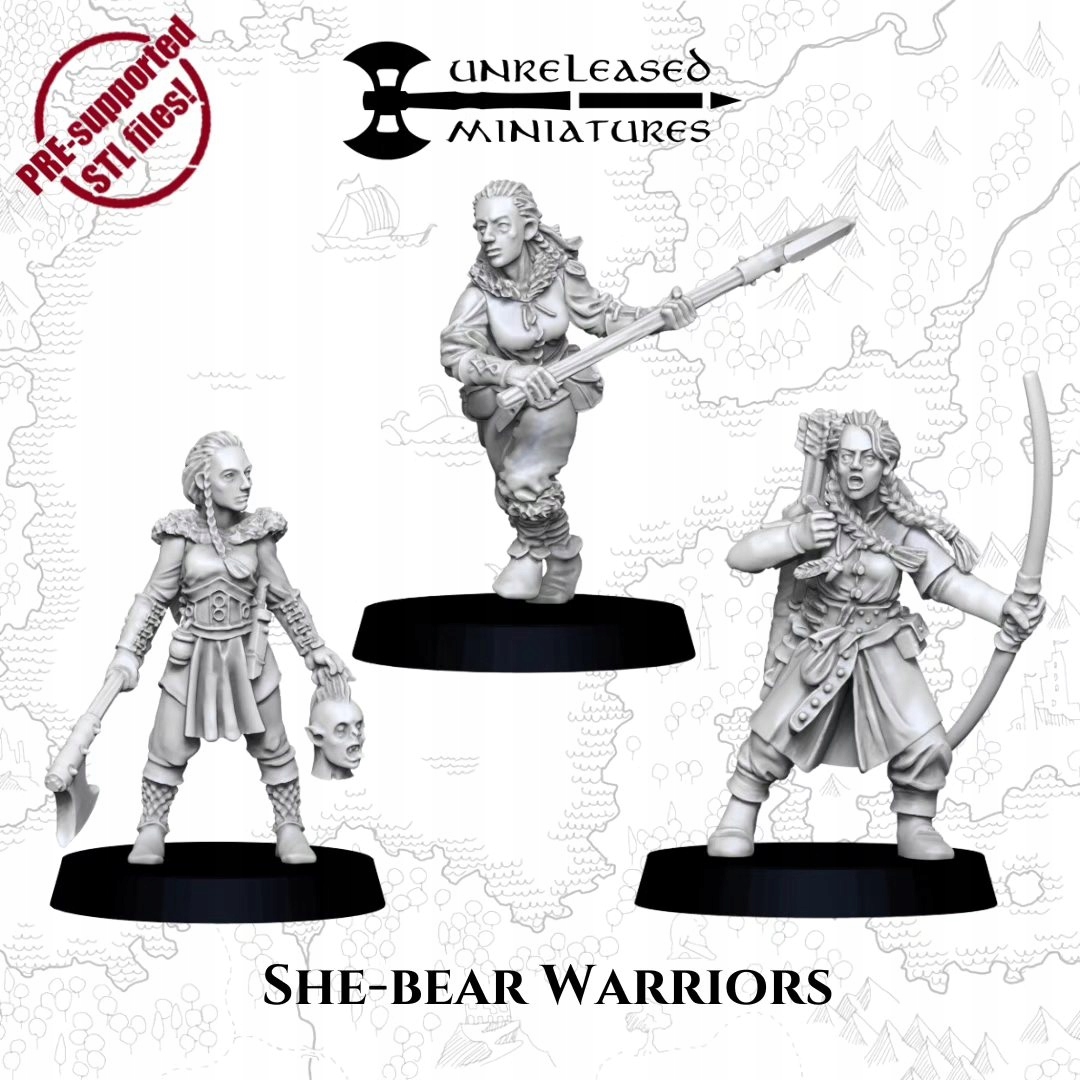 She-Bear Warriors x3 - 3dmonkey