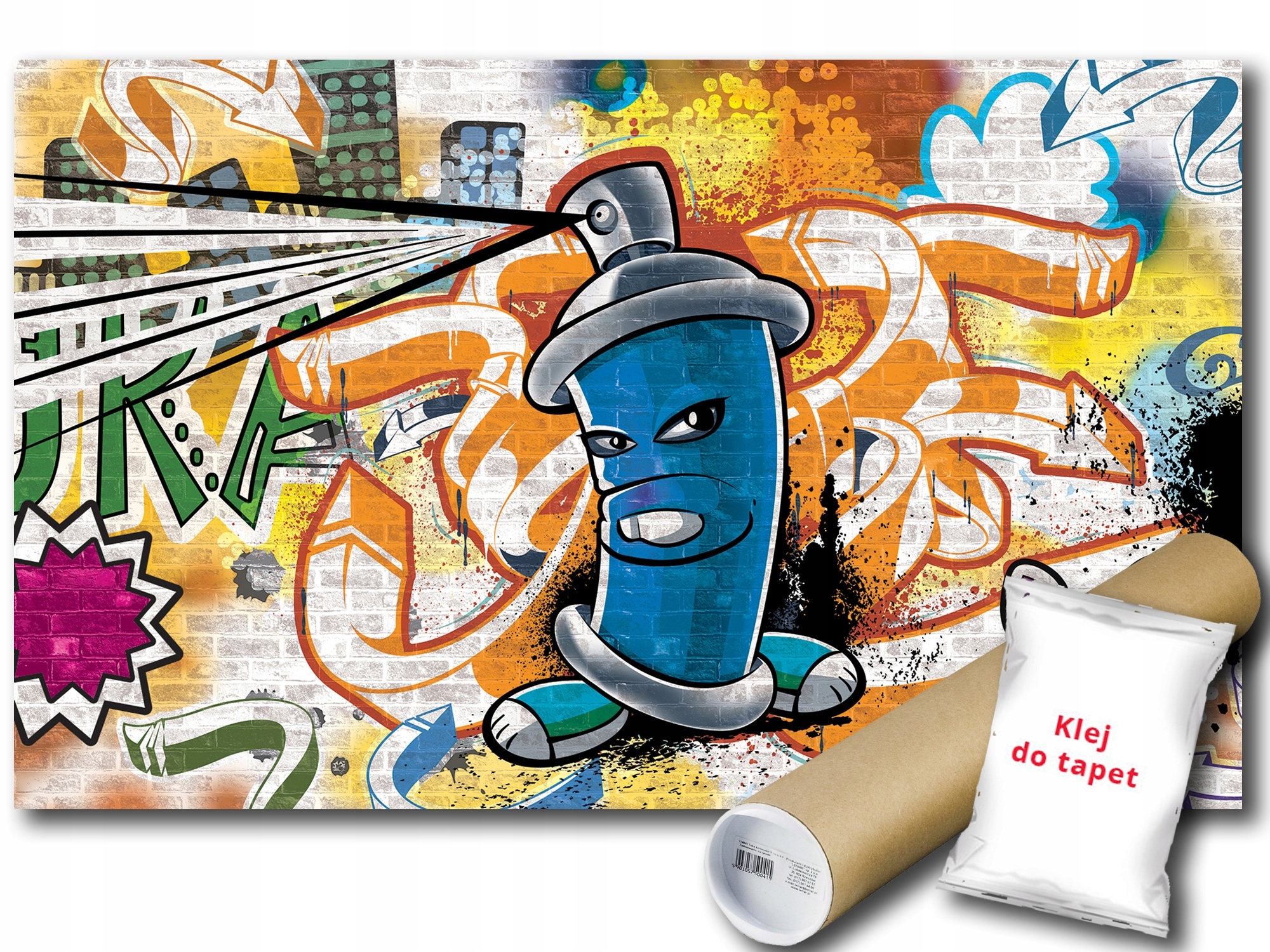 Vinylová Fototapeta Graffiti Mural Street Art Tehla Pre Deti Spray 208x146