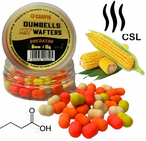 Dumbells Wafters MIX pływające 8mm Predator CSL-Kwas masłowy 15g