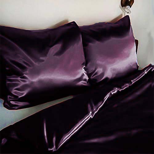 

Pościel satynowa Moker 160x200 fiolet ciemny