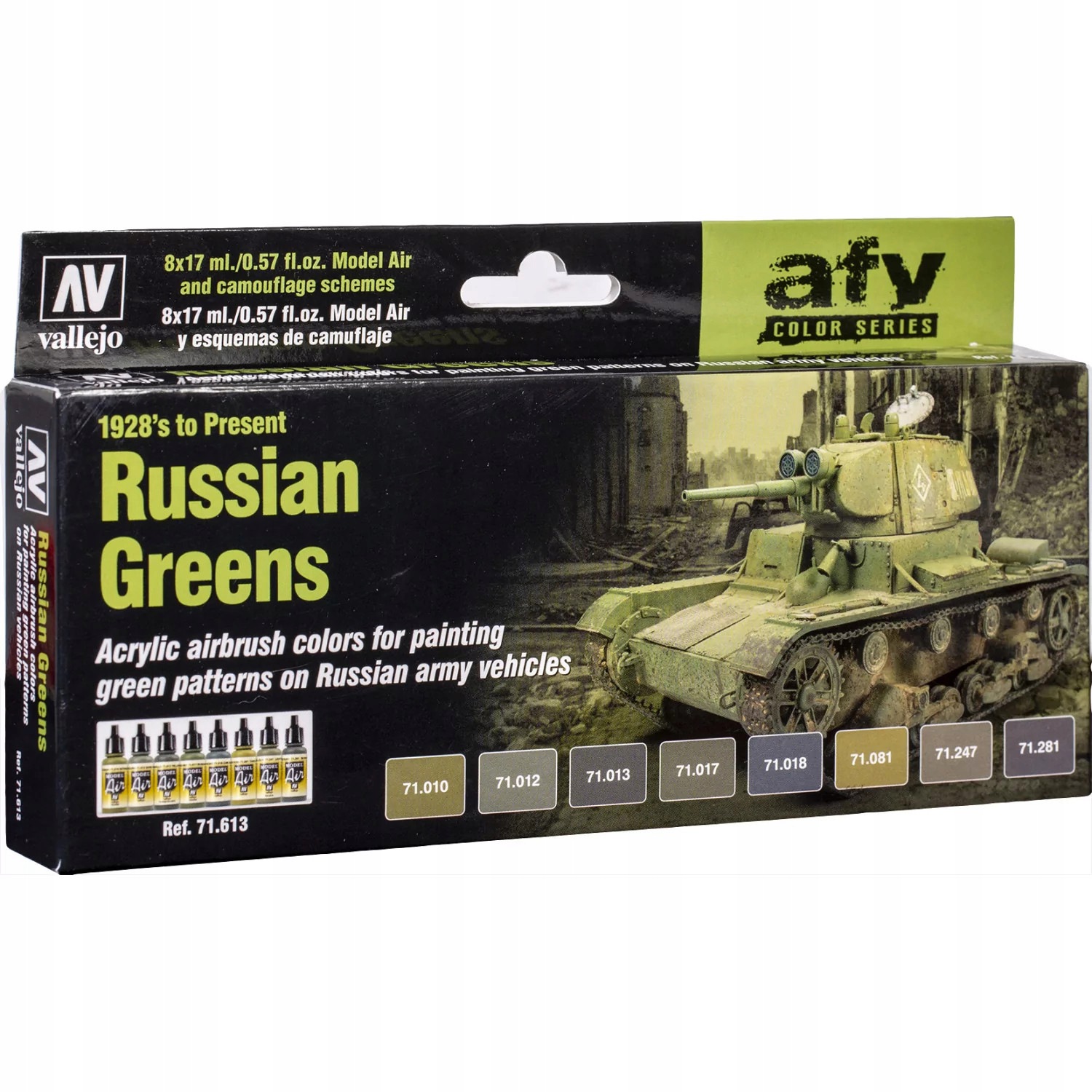 Vallejo 71613 Model Air Set Russian Greens 1928 je dárek (8 x 18 ml)
