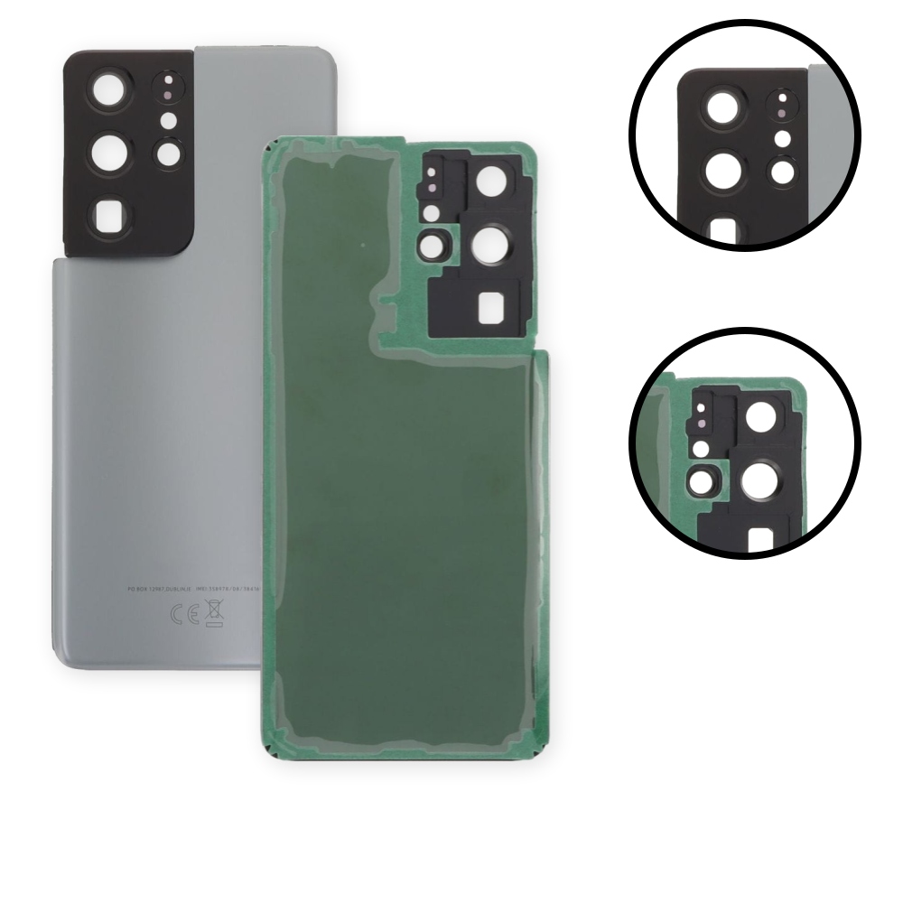 Tylna klapka, tylne szkło do Samsung Galaxy S21 Ultra 5G, szara