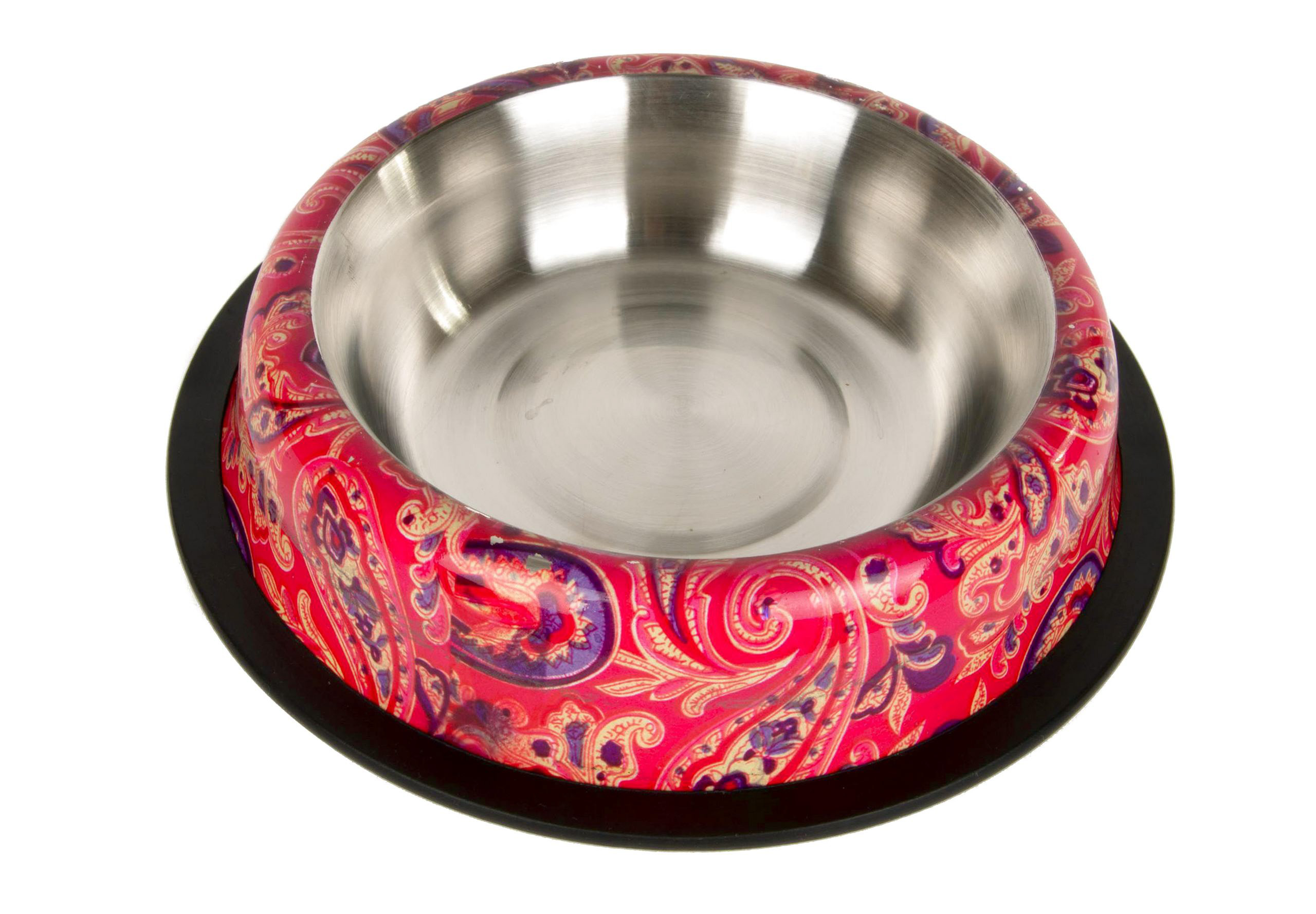 

Miska Metalowa Na Gumie Paisley Czerwona 0,71L