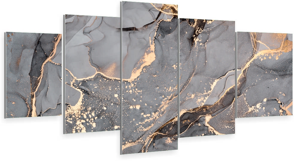 

Tryptyk 5-CZĘŚCI Na Ścianę marmur abstrakcja 9