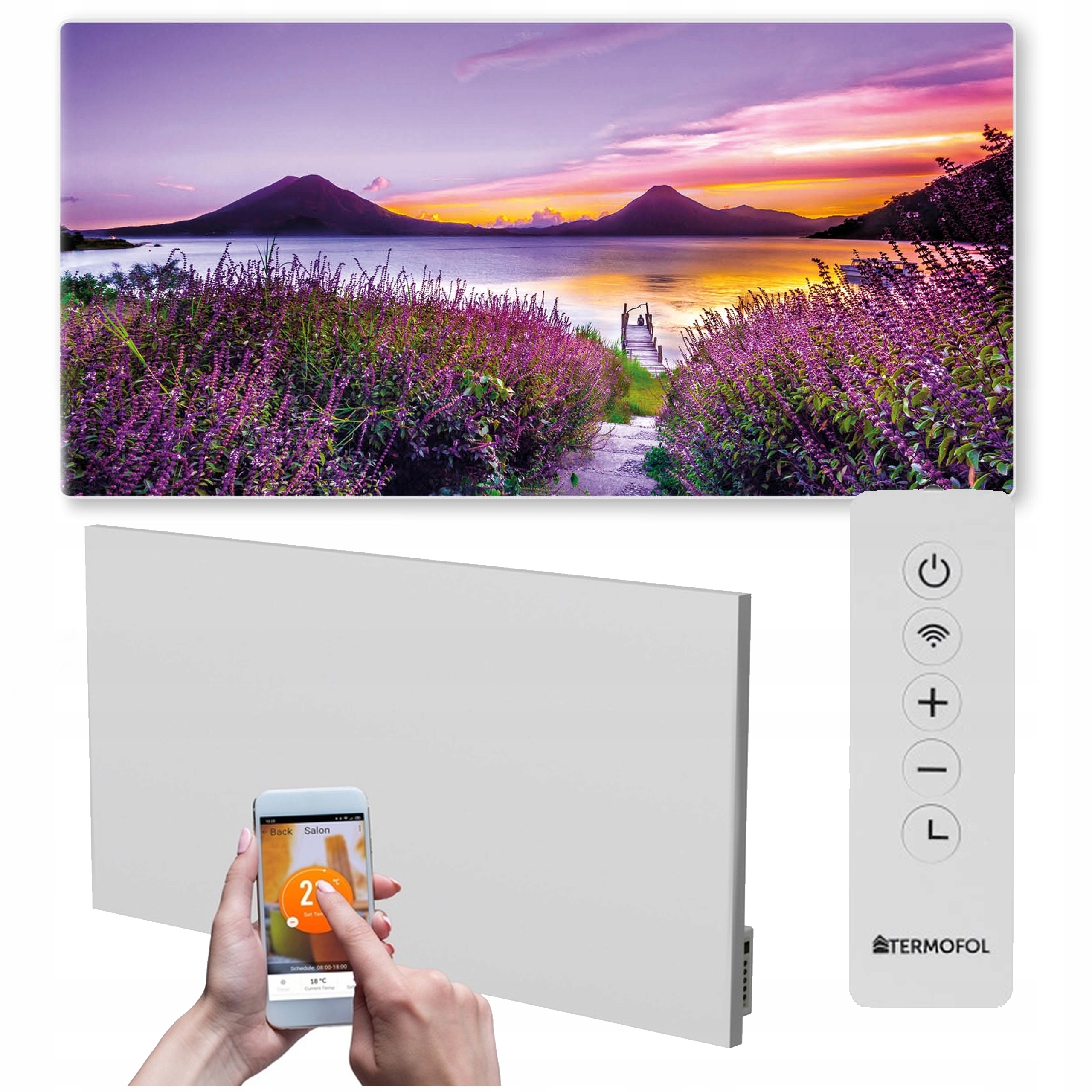 Infračervený obrazový ohrievač 700 W 120 x 60 cm WiFi