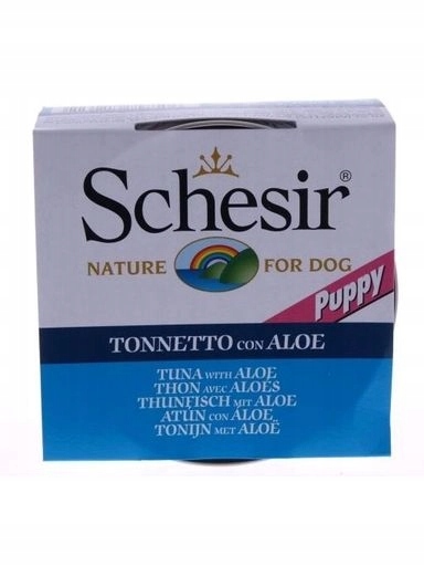 5 x Schesir Pes konzervovaný 150g Junior Tuňák Aloe /10/40
