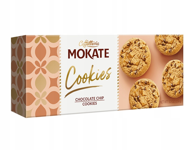 Levně 5 x Křehké sušenky s kousky čokolády 150 g Mokate