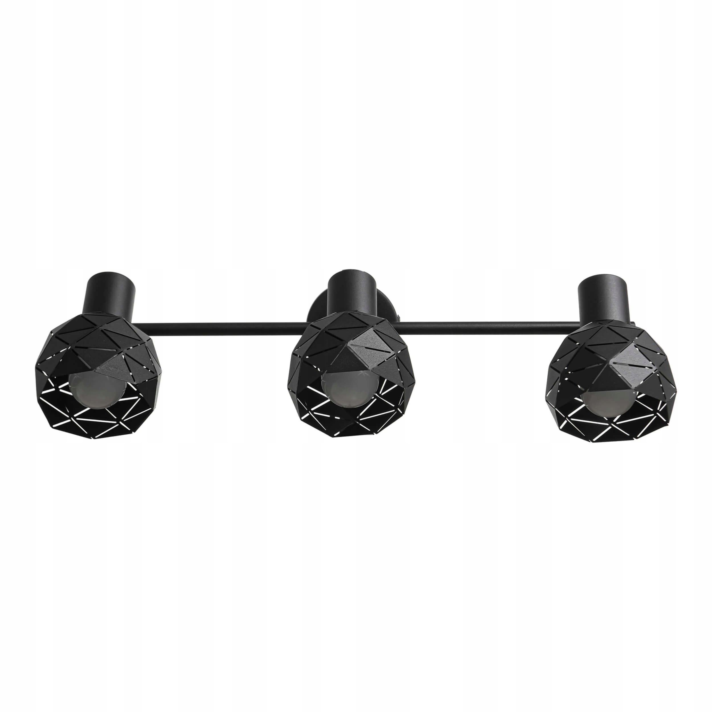 Nástenná trojitá reflektorová lampa čierna, moderná 48 cm Light Prestige