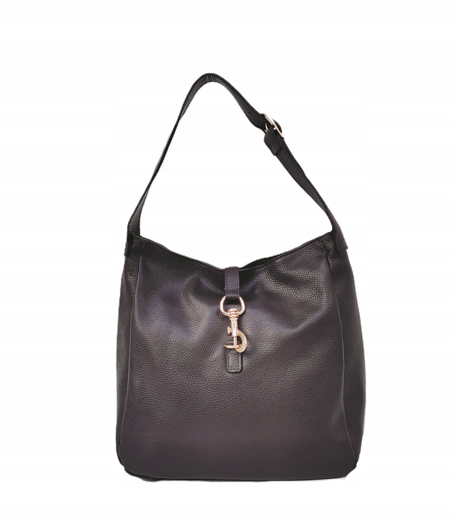 Hnědý čokoládový sáček kabelka z přírodní kůže