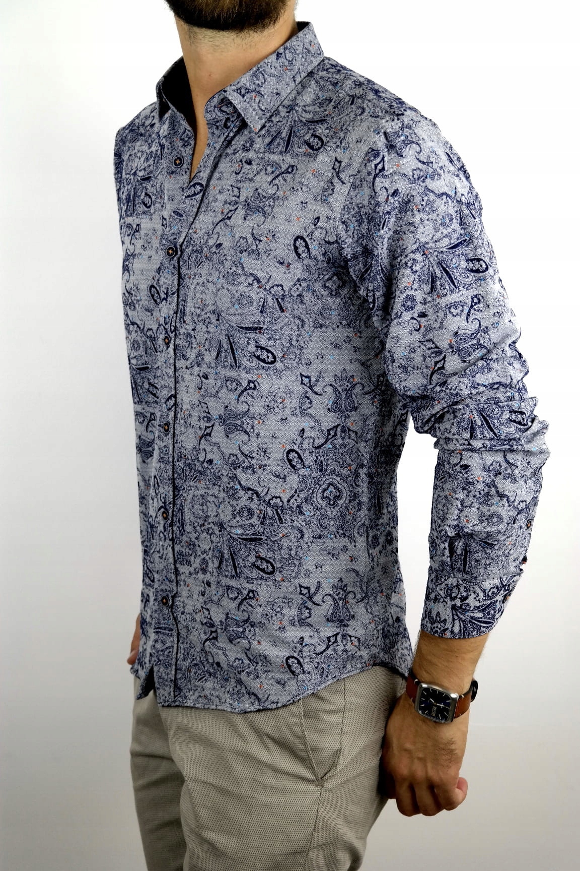 GIOVANNI PERA Koszula męska GP917 Rozmiar: S 37/38 Marka inna