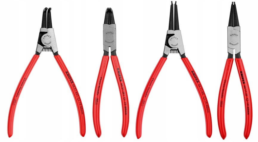 Čtyři kusy kleští V Pouzdru z oceli Knipex