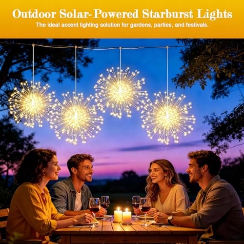 SOLAR LED LAMPKI OGRODOWE 360 LED IP65 WODOODPORNE NA TARAS I BALKON — miniatura 7