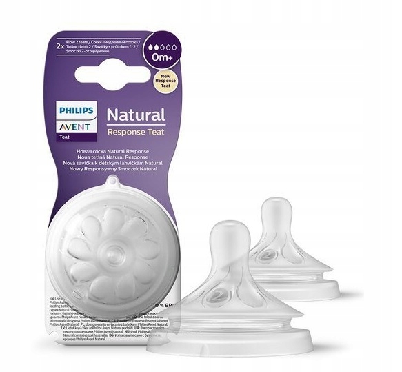 AVENT smoczek NATURAL RESPONSE 0m+ 2 szt.