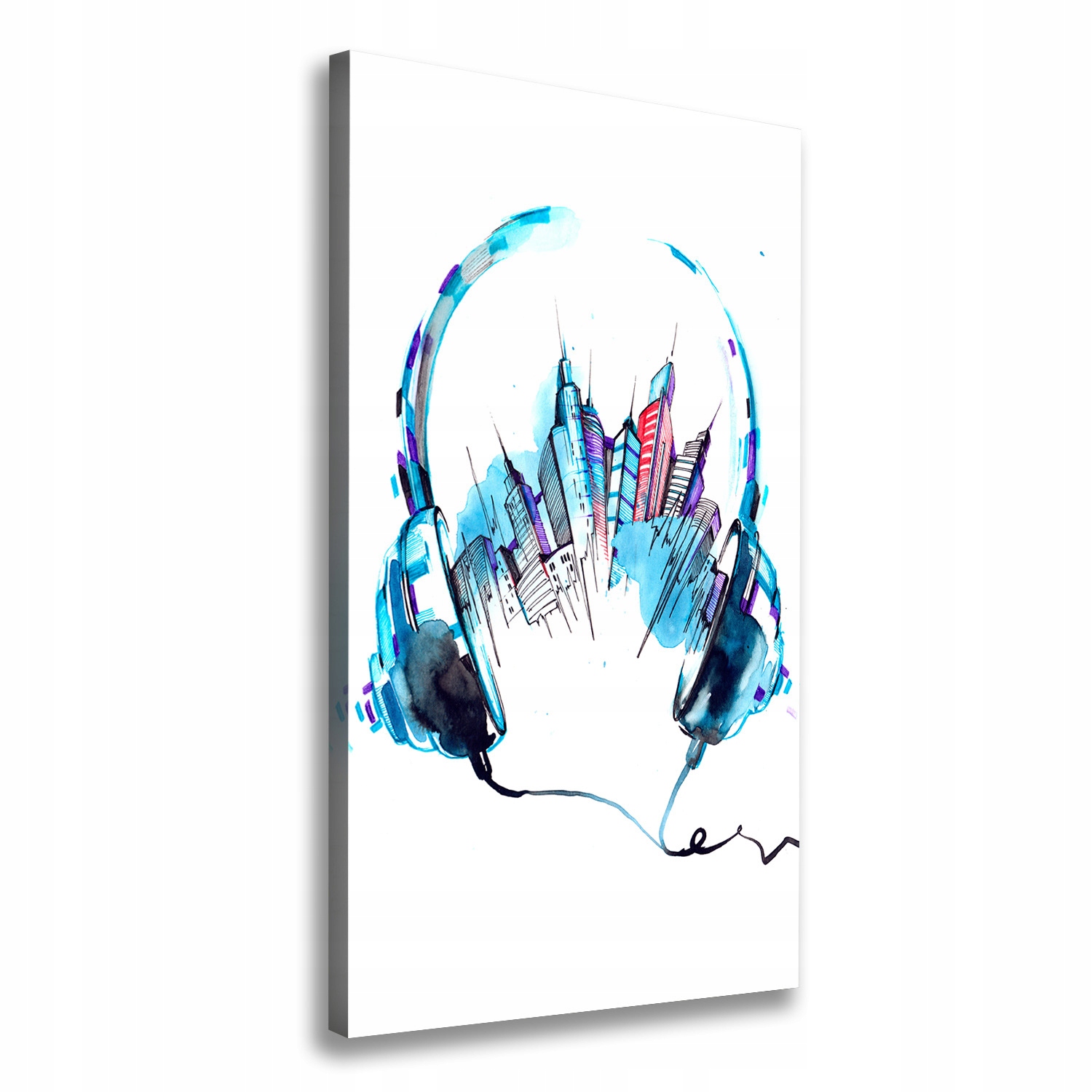 

Foto-obraz canvas do salonu Muzyka miasta 70x140cm