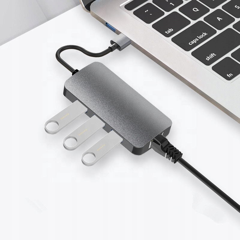 HUB USB Adapter Przejściówka LAN Ethernet RJ45 Gigabit 1000 Mbps USB 3.0 Marka Tradebit