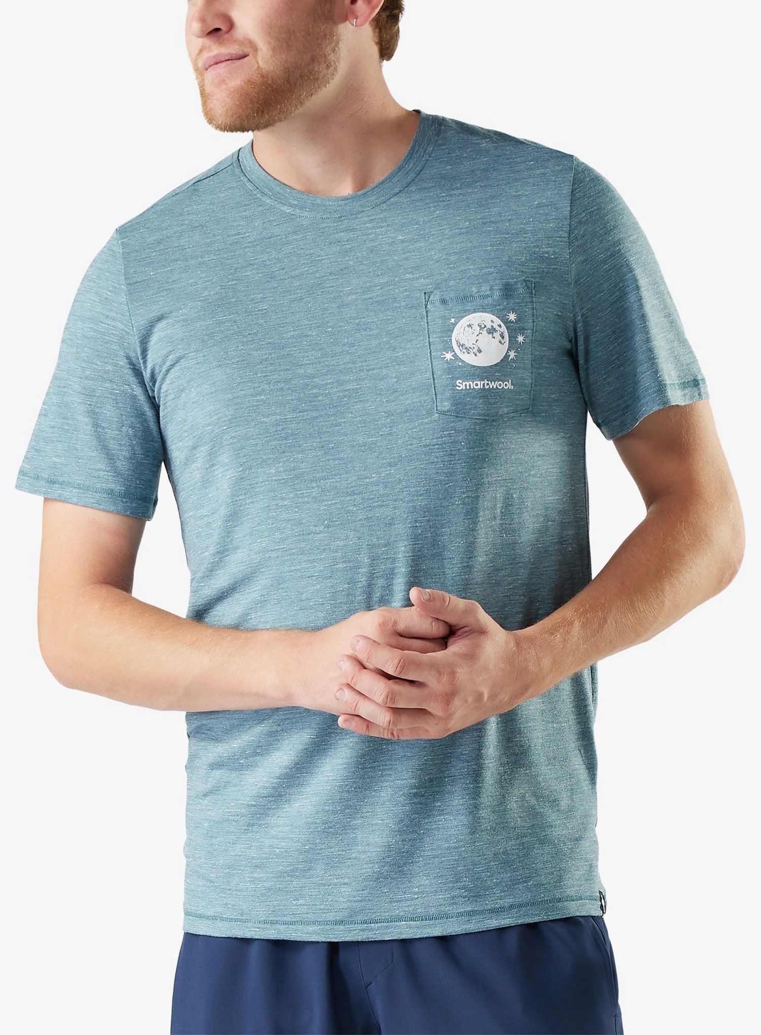Tričko Smartwool Merino Hemp Blend Peak Pints Ss Graphic dusty teal L