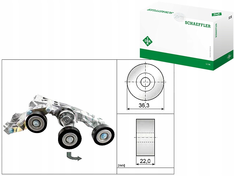 INA534 0338 10 Napínák Drážkového Řemene Db OM640 Asistent řidiče #33