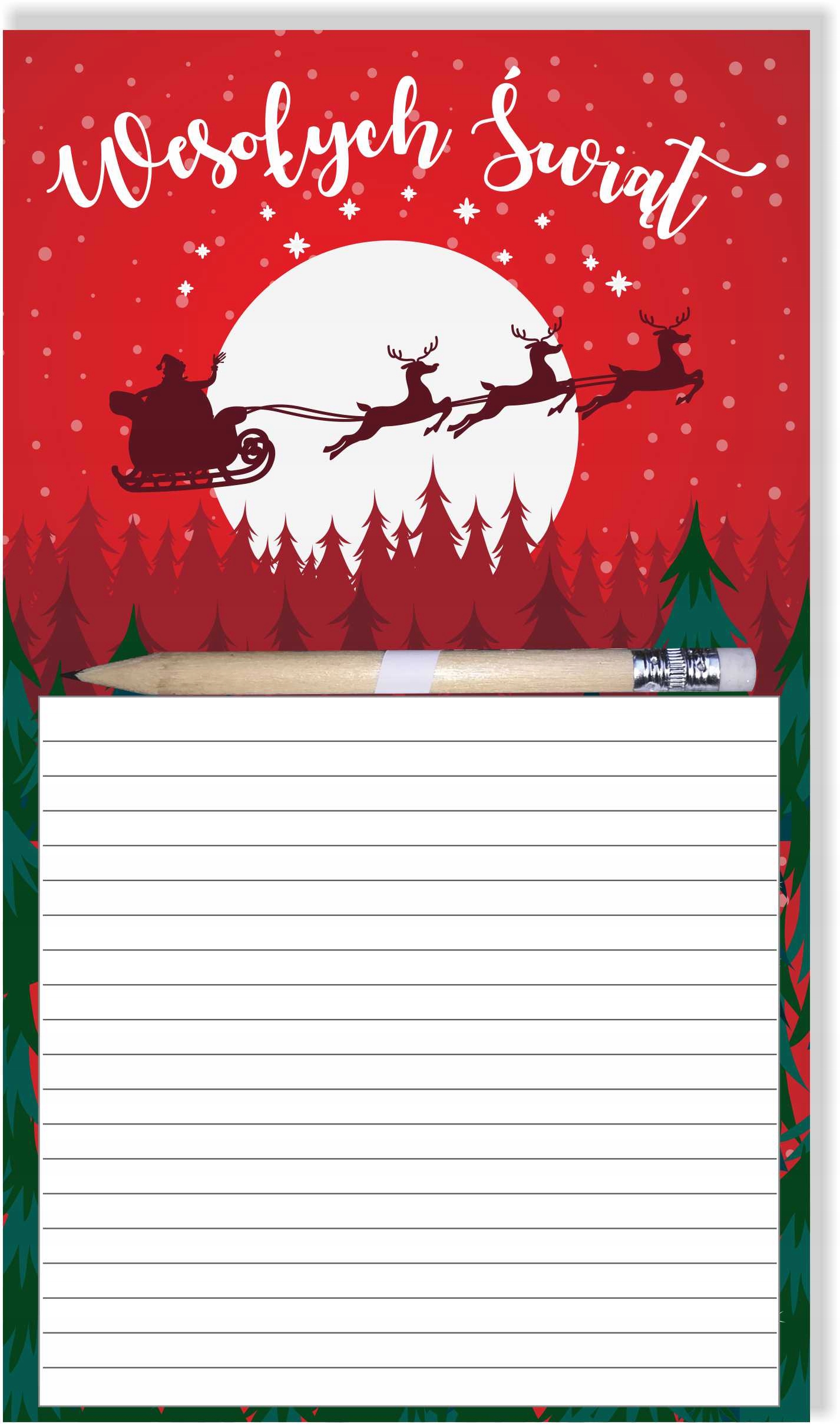 NOTES Z MAGNESEM ŚWIĄTECZNY PREZENT MIKOŁAJ WZORY Kod producenta notes Boże Narodzenie Colorido