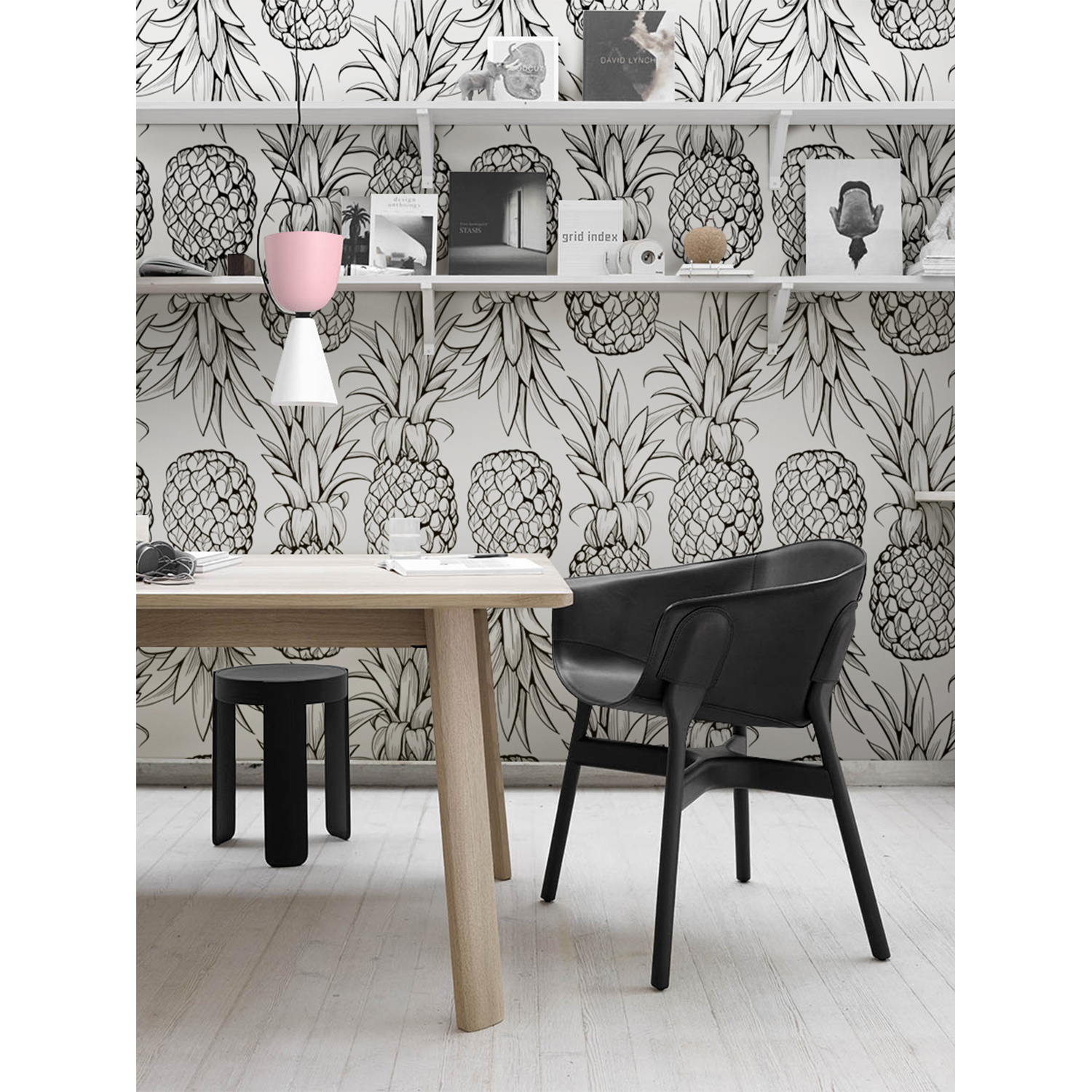 

Tapeta ścienna Rysunkowe kontury ananasa 208x146cm