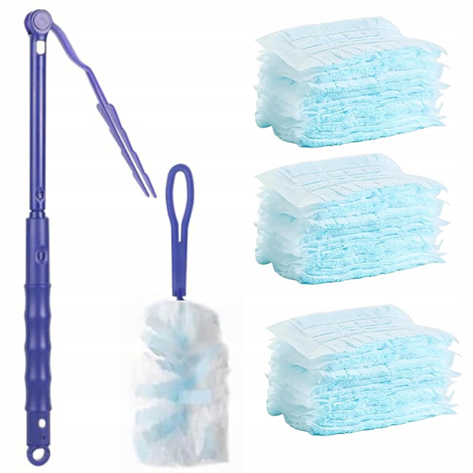 Electrostatická sada 30 jednorázových metliček na prach s teleskopem