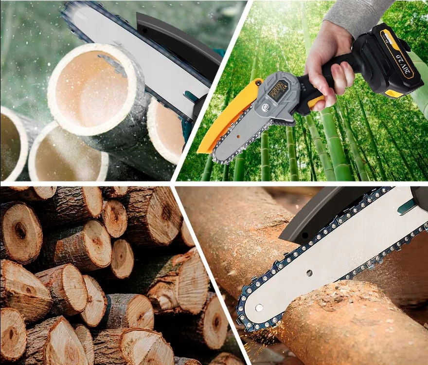 AKUMULATOROWA PILARKA PIŁA ŁAŃCUCHOWA DO DRZEWA 2XAKU WALIZKA ZESTAW XXL Długość prowadnicy 15 cm