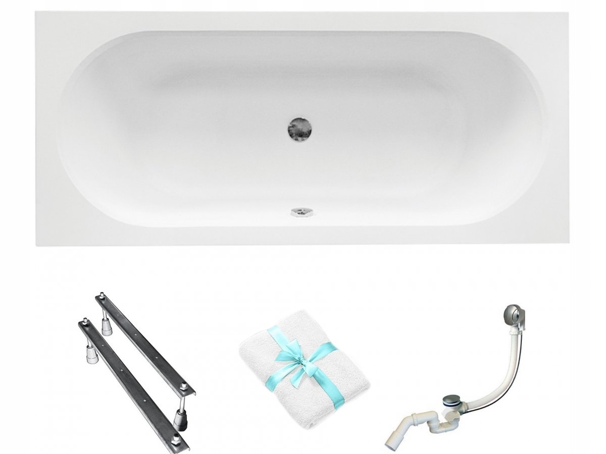 Besco Obdélníková vana 180x80 Vitae sifon