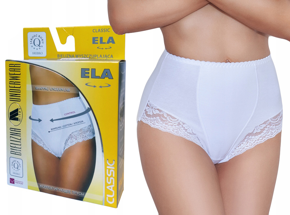 

figi modelujące Mitex Ela białe , bawełna , S