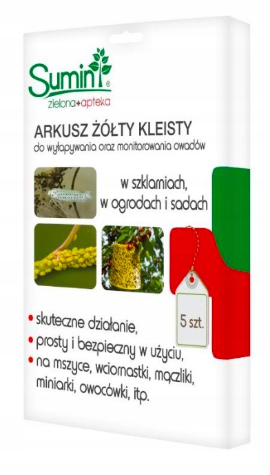 

Sumin Żółty Lep Do Doniczek Ziemiórki Mszyce 5 Szt