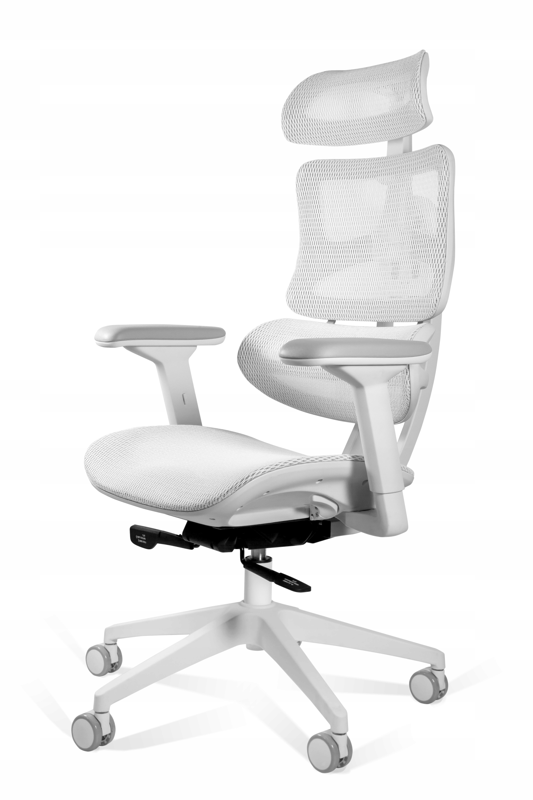 Fotel Ergonomiczny Ergotech Biały Biurowy Krzesło