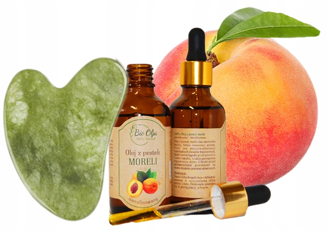 OLEJEK Z PESTEK MORELI + kamień Gua Sha NAWILŻAJĄCY PRZECIWZMARSZCZKOWY BIO