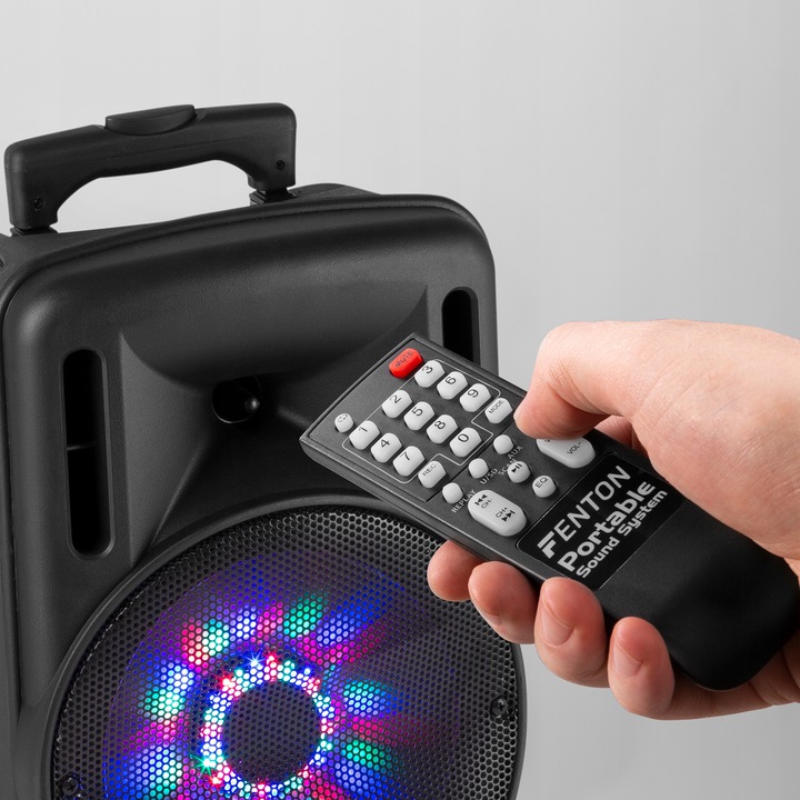 Kolumna MOBILNA imprezowa FENTON 10''450W BT USB mikrofon Model FT10LED