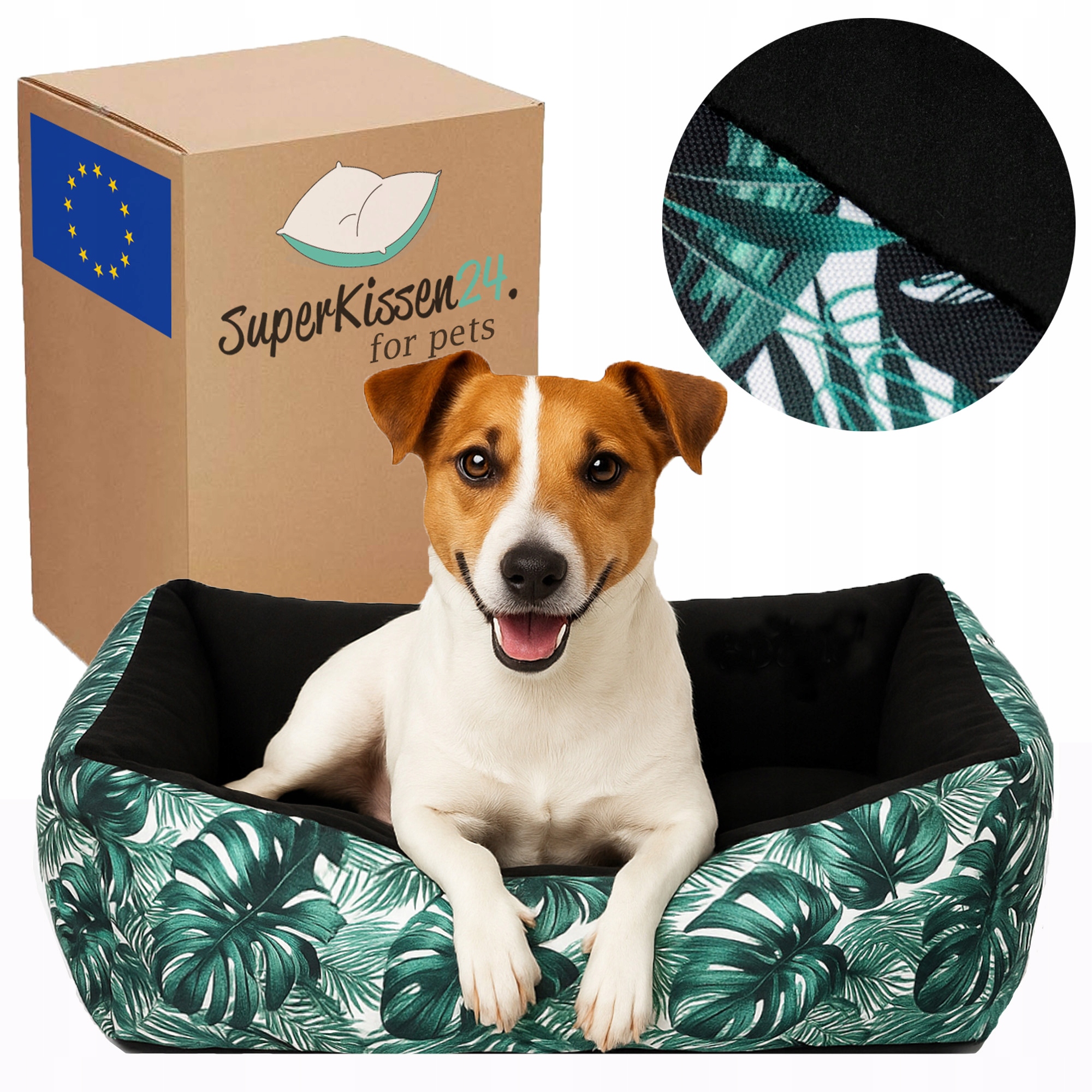 Levně Pelíšek kotec pelíšek pro psa vyjímatelná polštář Dogter Ex-black M Samet