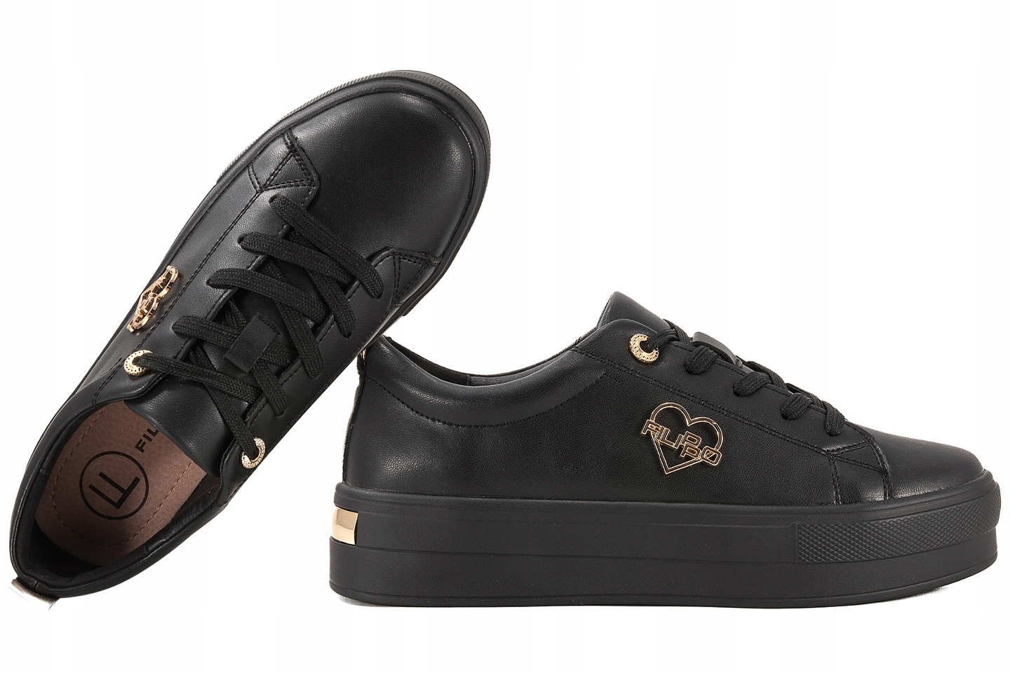 Filippo DP3533 Dámské Polobotky Tenisky Na Platformě Kožené Pu 37