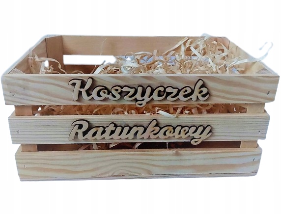 Skrzynka drewniana, koszyczek ratunkowy na wesela Marka inna