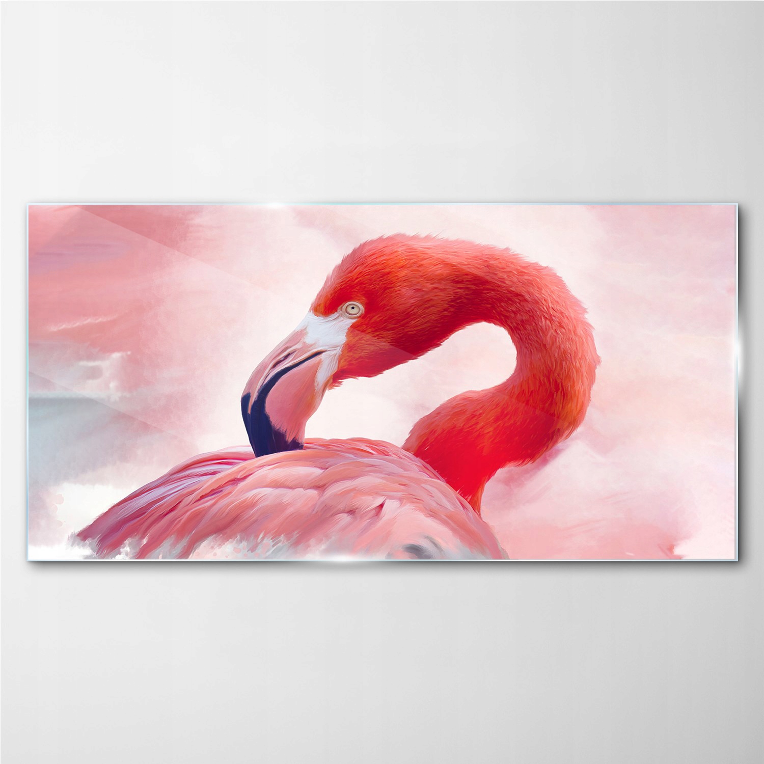 

Foto-obraz szklany Zwierzę ptak flaming 100x50 cm
