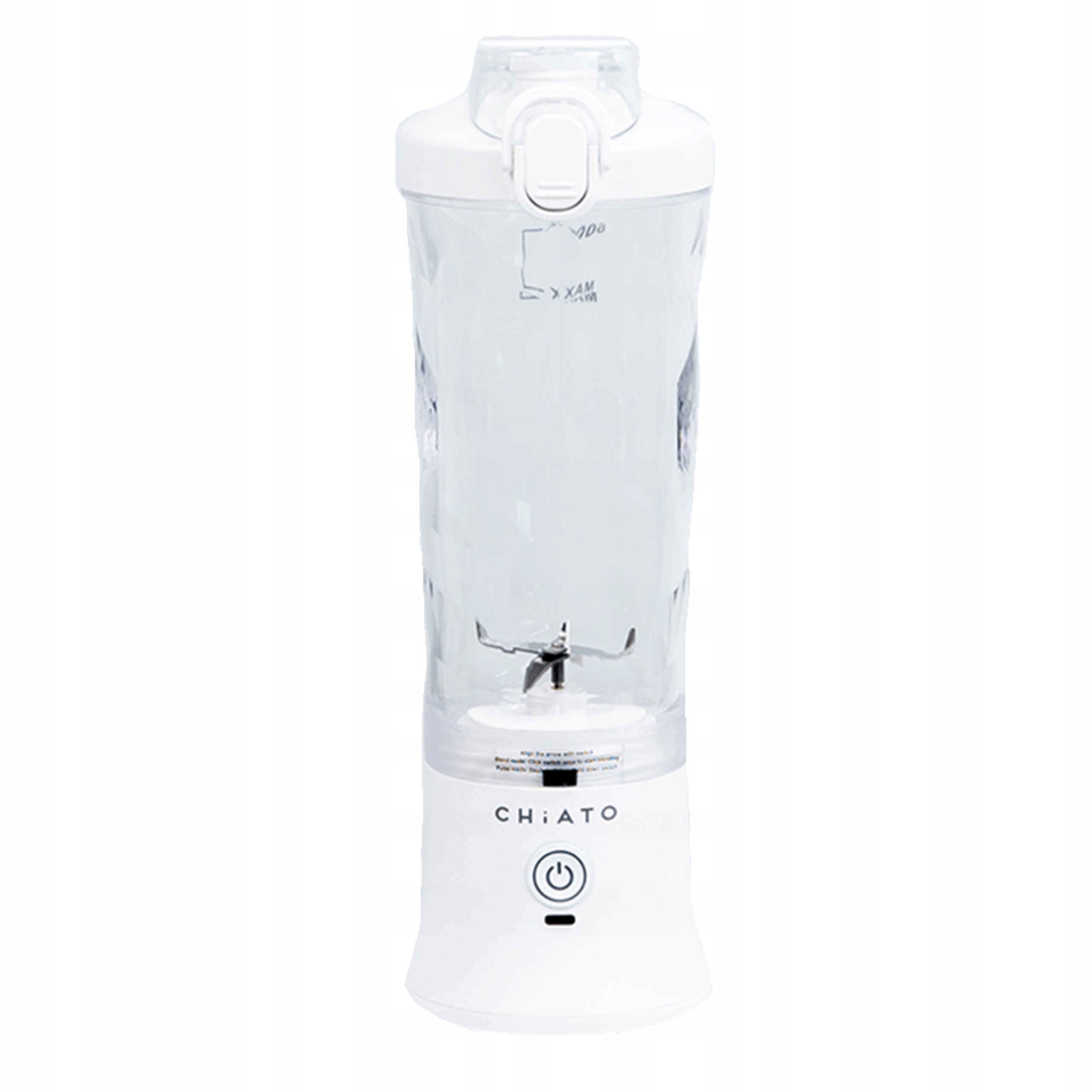 Blender przenośny CHiATO blendPLAY Travel – 600 ml, biały