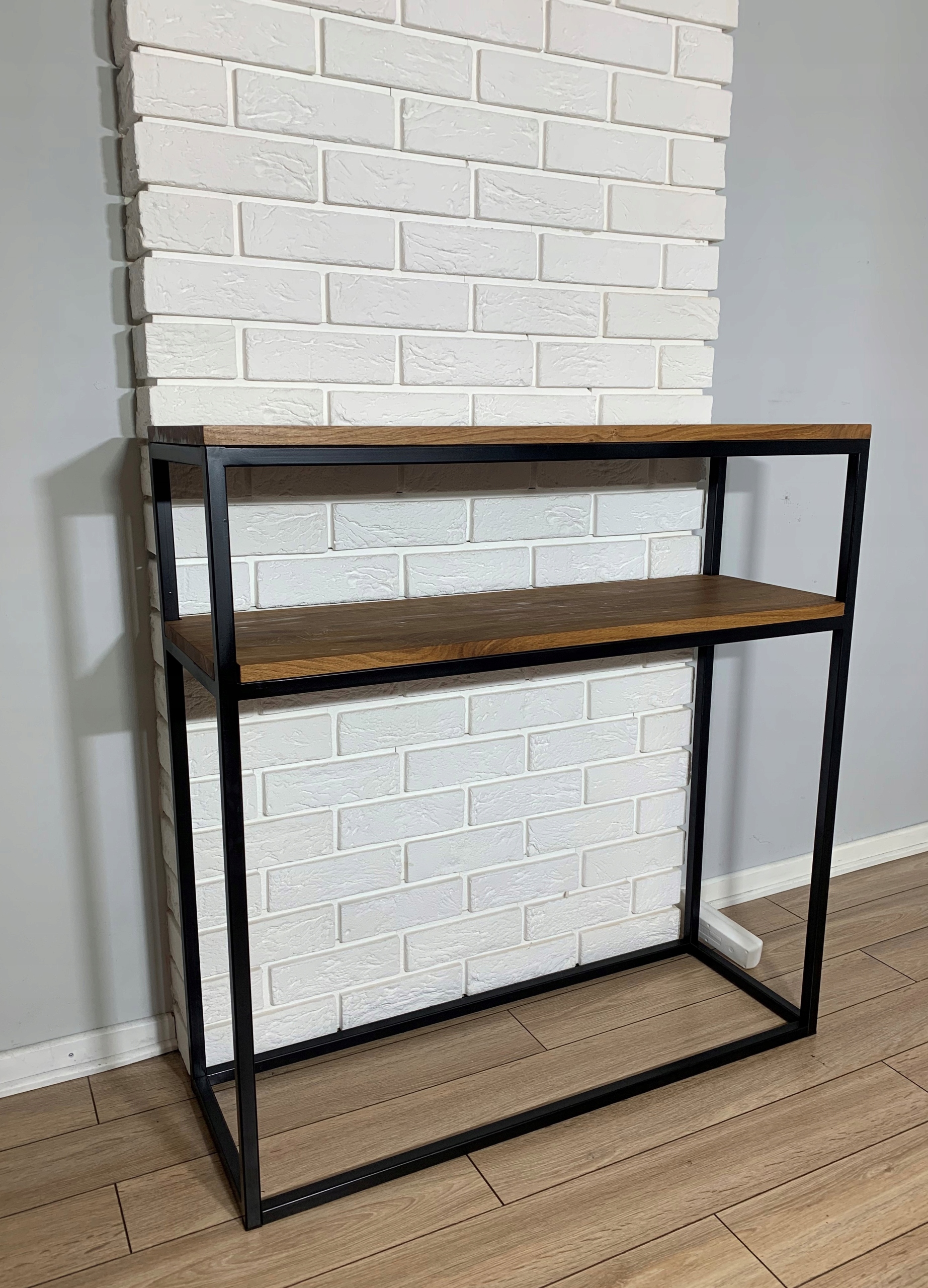 Dębowa drewno KONSOLA LOFT naturalny Bestseller! Szerokość mebla 80 cm