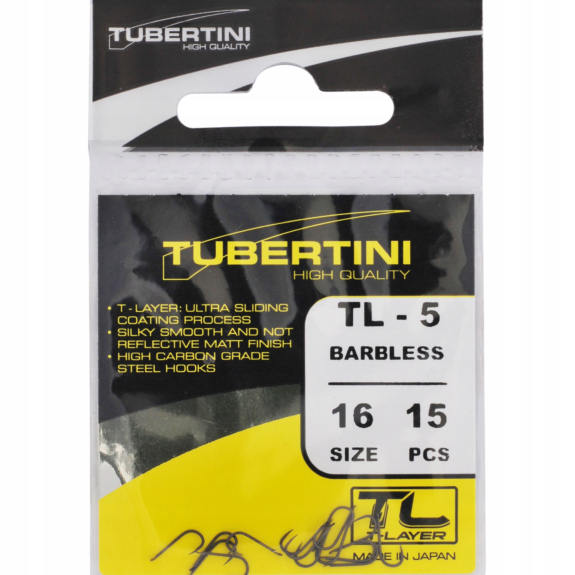 Haczyki Bezzadziorowe Tubertini Serie TL-5 Barbless r. 20 (15 szt.)