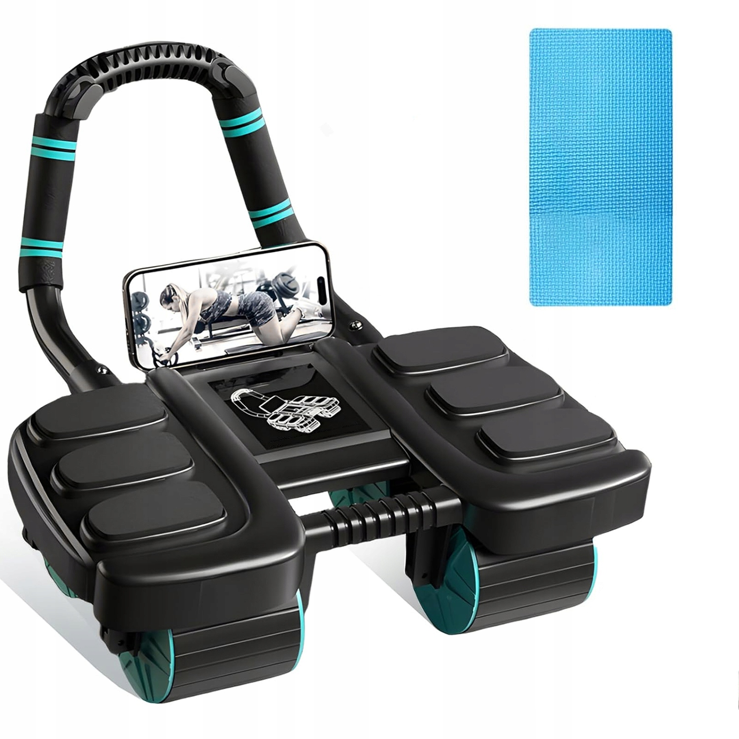 Kółko Roller Wheel Z Automatycznym Odbiciem Do Ćwiczeń Mięśni Brzucha+ Mata