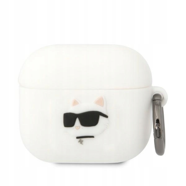 Karl Lagerfeld Etui na AirPods 3 Choupette 3D silikon biały