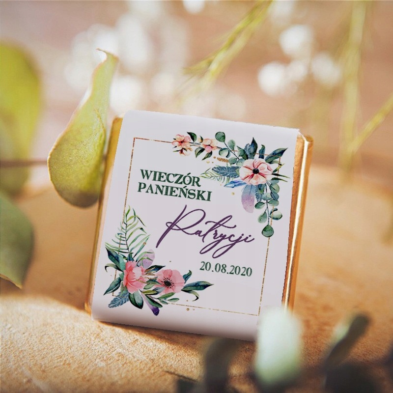 

Czekoladka prezencik na panieński +imię Eukaliptus