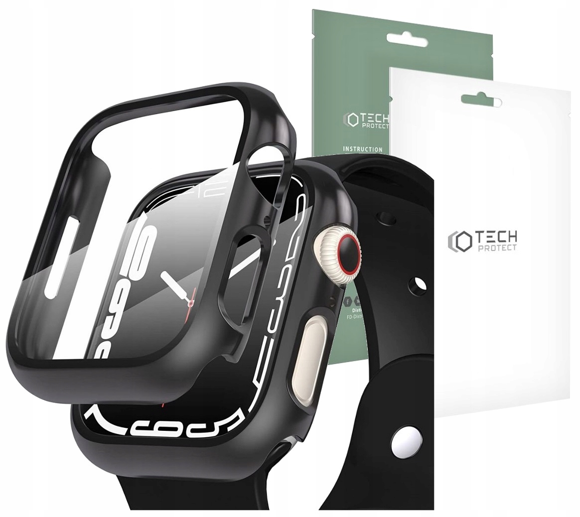 

Etui Szkło case do Apple Watch 7 8 45 mm czarny